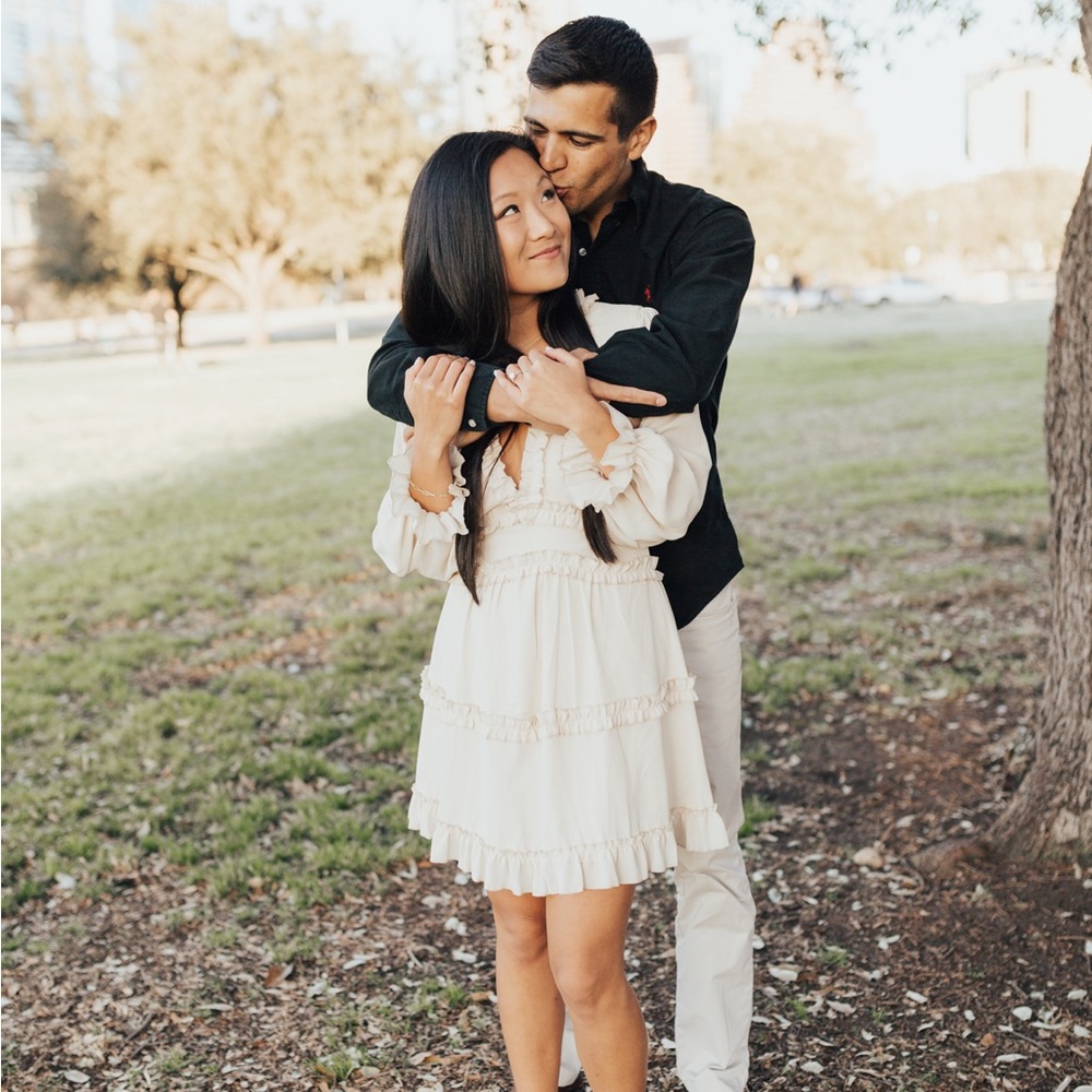 Elegant Cream Long Sleeve Dress